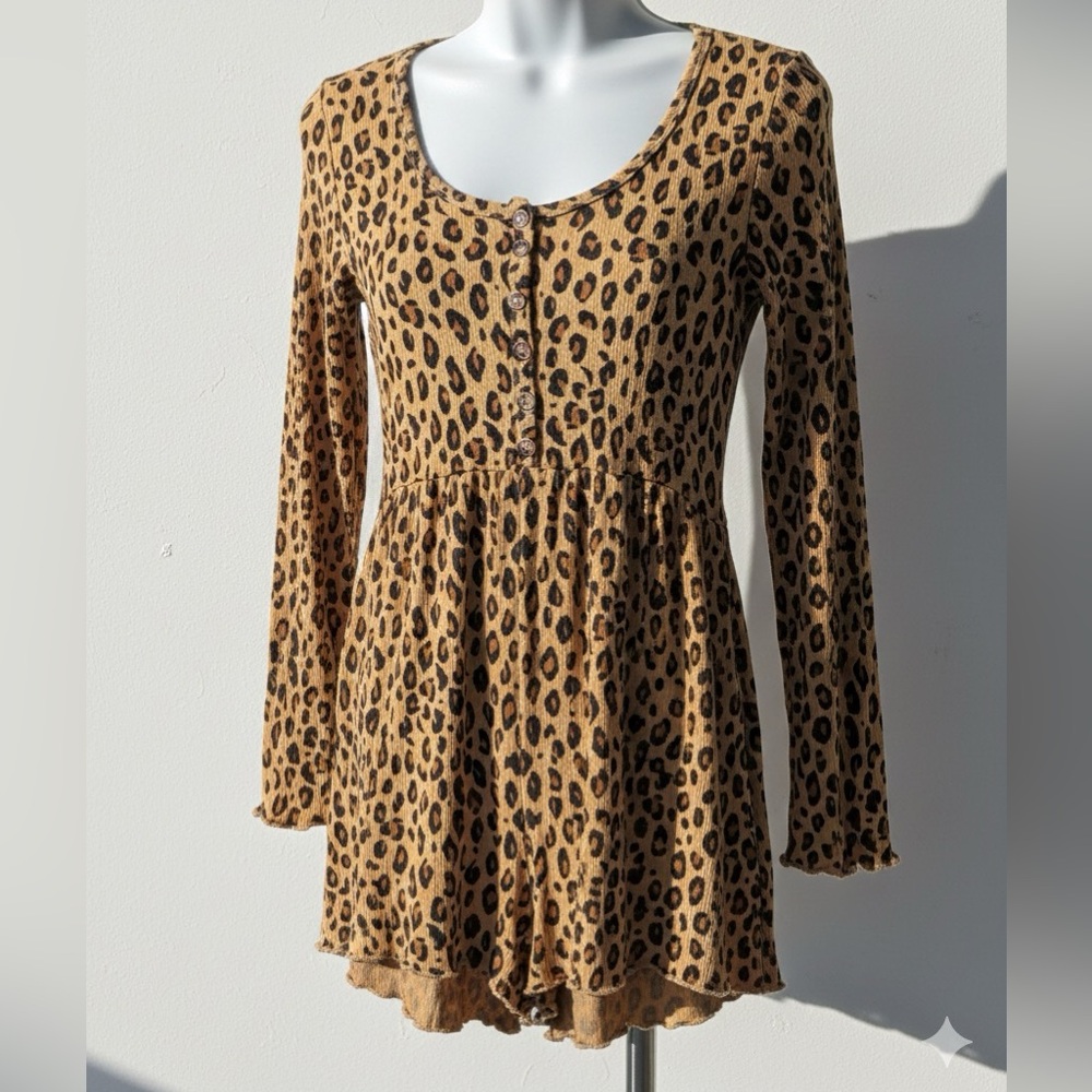 BILLABONG Women’s Long Sleeve Leopard Print Casual Romper